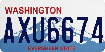 WA license plate AXU6674