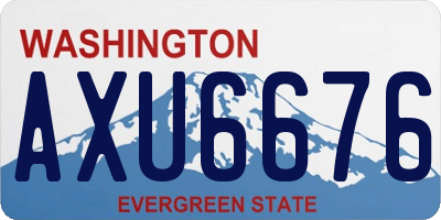 WA license plate AXU6676