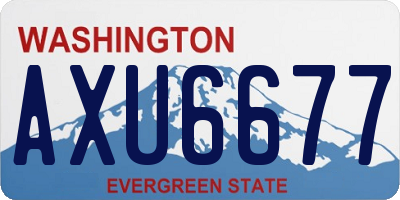 WA license plate AXU6677