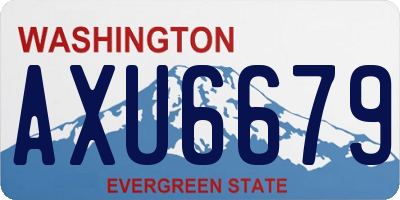 WA license plate AXU6679