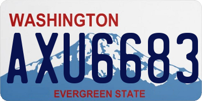 WA license plate AXU6683