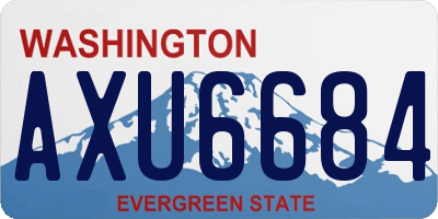 WA license plate AXU6684