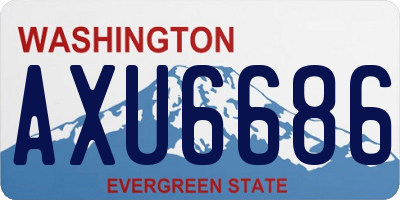 WA license plate AXU6686