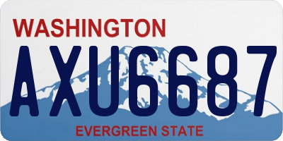 WA license plate AXU6687