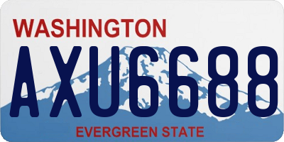 WA license plate AXU6688