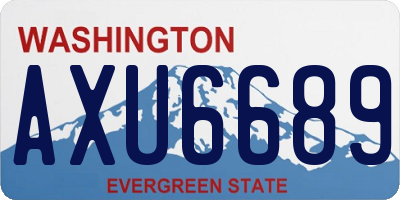 WA license plate AXU6689