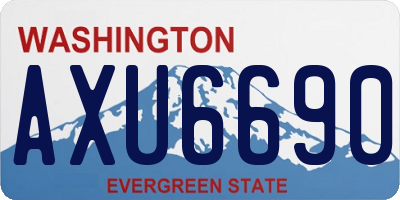WA license plate AXU6690