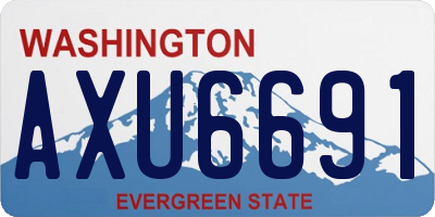 WA license plate AXU6691