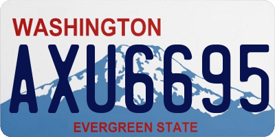 WA license plate AXU6695