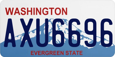 WA license plate AXU6696