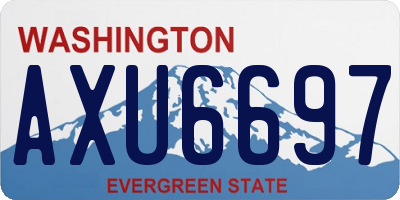 WA license plate AXU6697