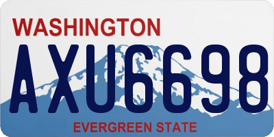 WA license plate AXU6698