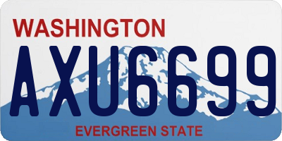 WA license plate AXU6699