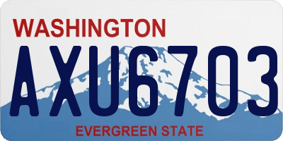 WA license plate AXU6703