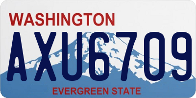 WA license plate AXU6709
