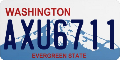 WA license plate AXU6711