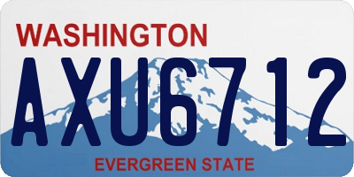 WA license plate AXU6712