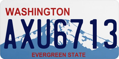 WA license plate AXU6713