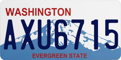 WA license plate AXU6715