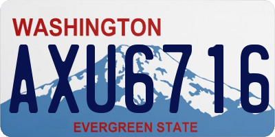 WA license plate AXU6716