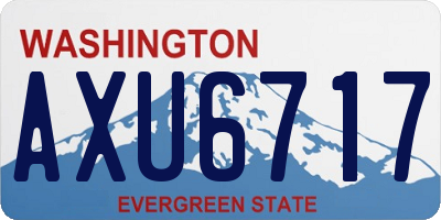 WA license plate AXU6717