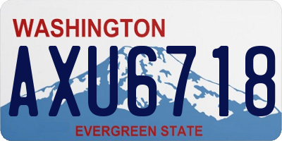 WA license plate AXU6718