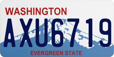 WA license plate AXU6719