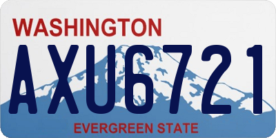 WA license plate AXU6721
