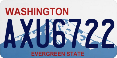 WA license plate AXU6722