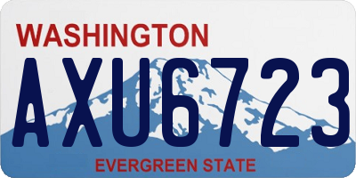 WA license plate AXU6723