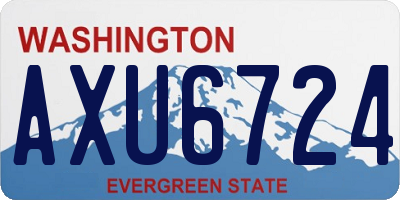 WA license plate AXU6724
