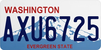 WA license plate AXU6725