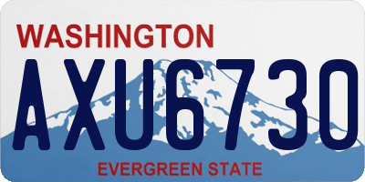 WA license plate AXU6730