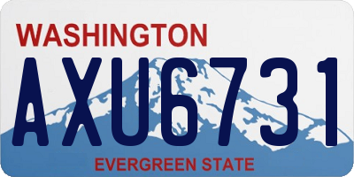 WA license plate AXU6731