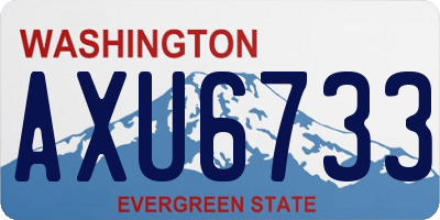 WA license plate AXU6733