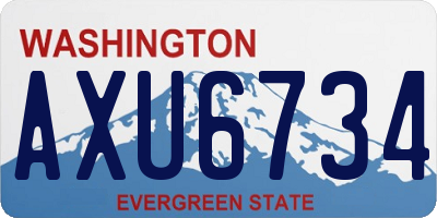 WA license plate AXU6734