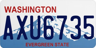 WA license plate AXU6735