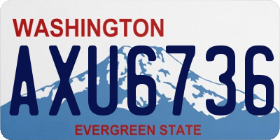 WA license plate AXU6736