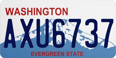 WA license plate AXU6737