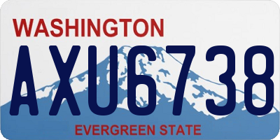 WA license plate AXU6738