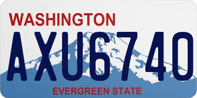 WA license plate AXU6740