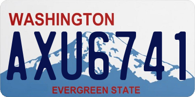 WA license plate AXU6741