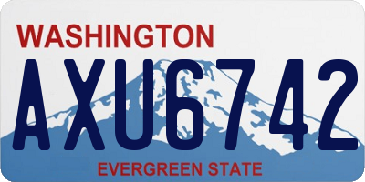 WA license plate AXU6742