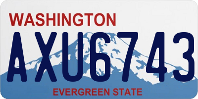 WA license plate AXU6743