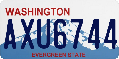 WA license plate AXU6744