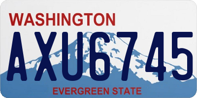 WA license plate AXU6745