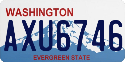 WA license plate AXU6746
