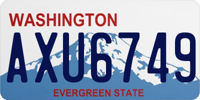 WA license plate AXU6749