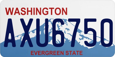 WA license plate AXU6750