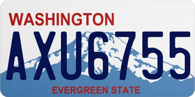 WA license plate AXU6755
